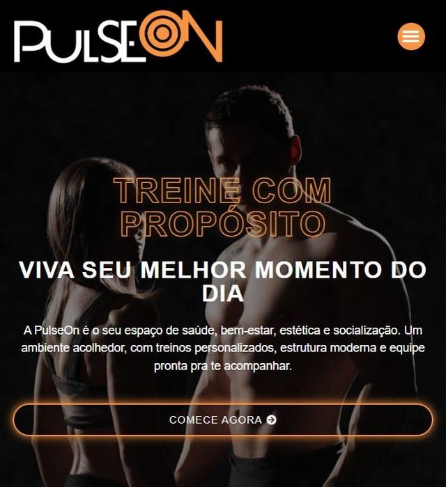 Site da academia PulseOn
